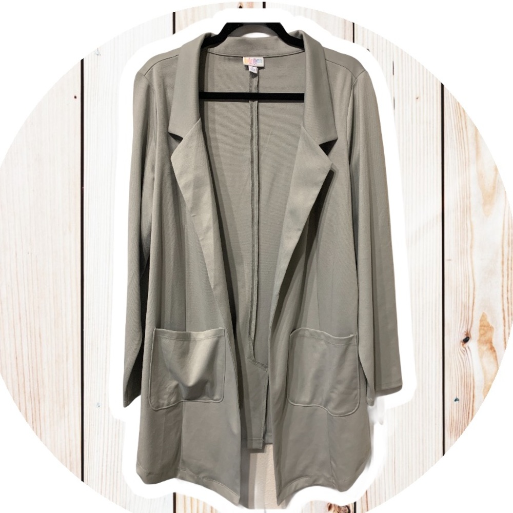 Lularoe Grey Gwen Longline Blazer Cardigan